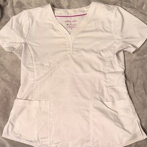 Women's White Scrub Top